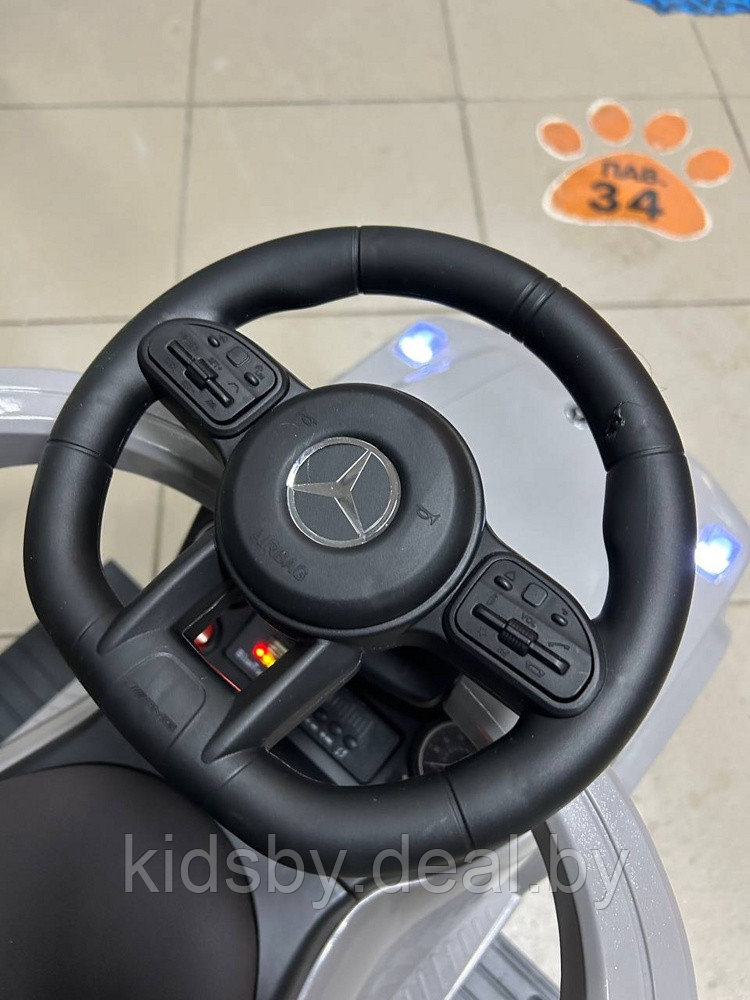Детский толокар River Toys Mercedes-Benz G63 Z001ZZ-C (серый бриллиант) звук и свет от батареек - фото 5 - id-p221342436