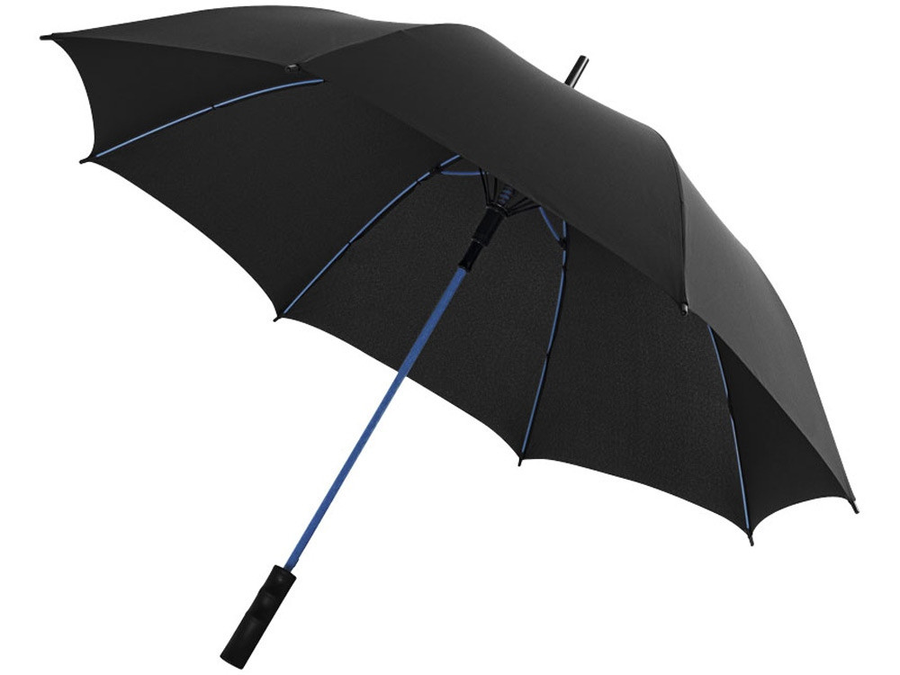 Зонт трость Spark полуавтомат 23, черный/синий - фото 1 - id-p221596804