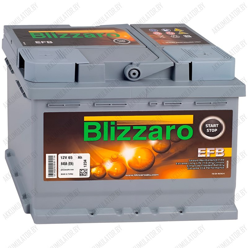 Аккумулятор Blizzaro EFB / 65Ah / 640А