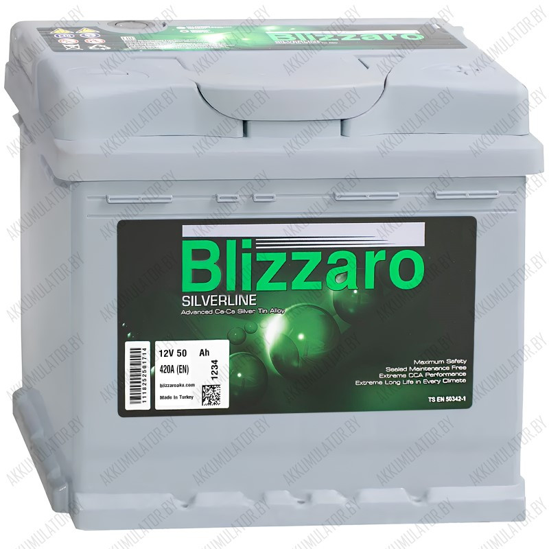 Аккумулятор Blizzaro SilverLine / 50Ah / 420А - фото 1 - id-p221597848