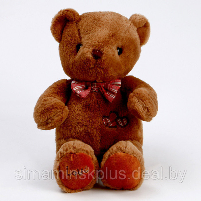 Мягкая игрушка "Медведь" с бантом и сердцем, 39 см - фото 1 - id-p221599025