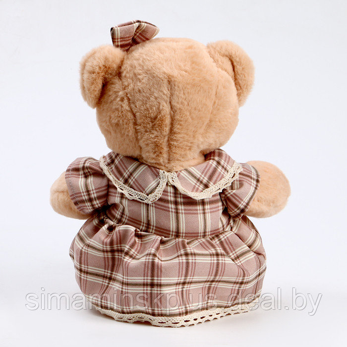 Мягкая игрушка "Медведь" с бантом и сердцем, 39 см, цвет бежевый - фото 3 - id-p221599027