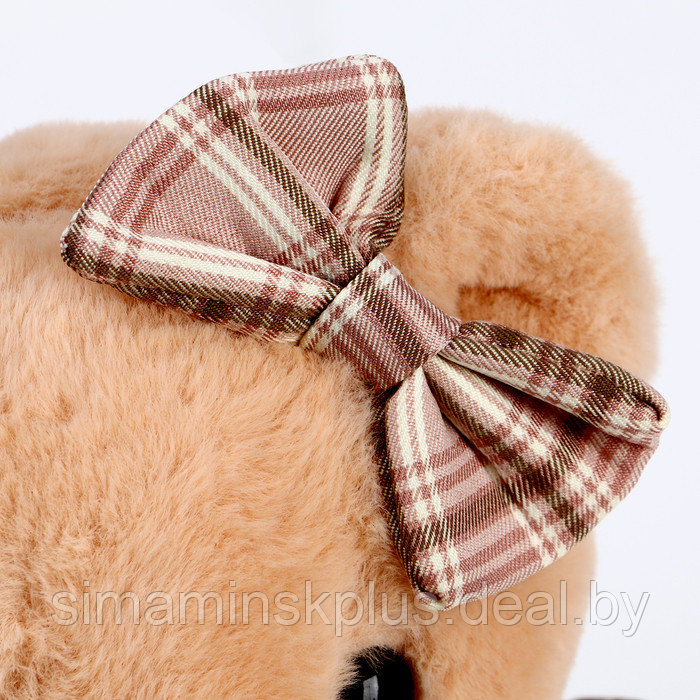 Мягкая игрушка "Медведь" с бантом и сердцем, 39 см, цвет бежевый - фото 4 - id-p221599027