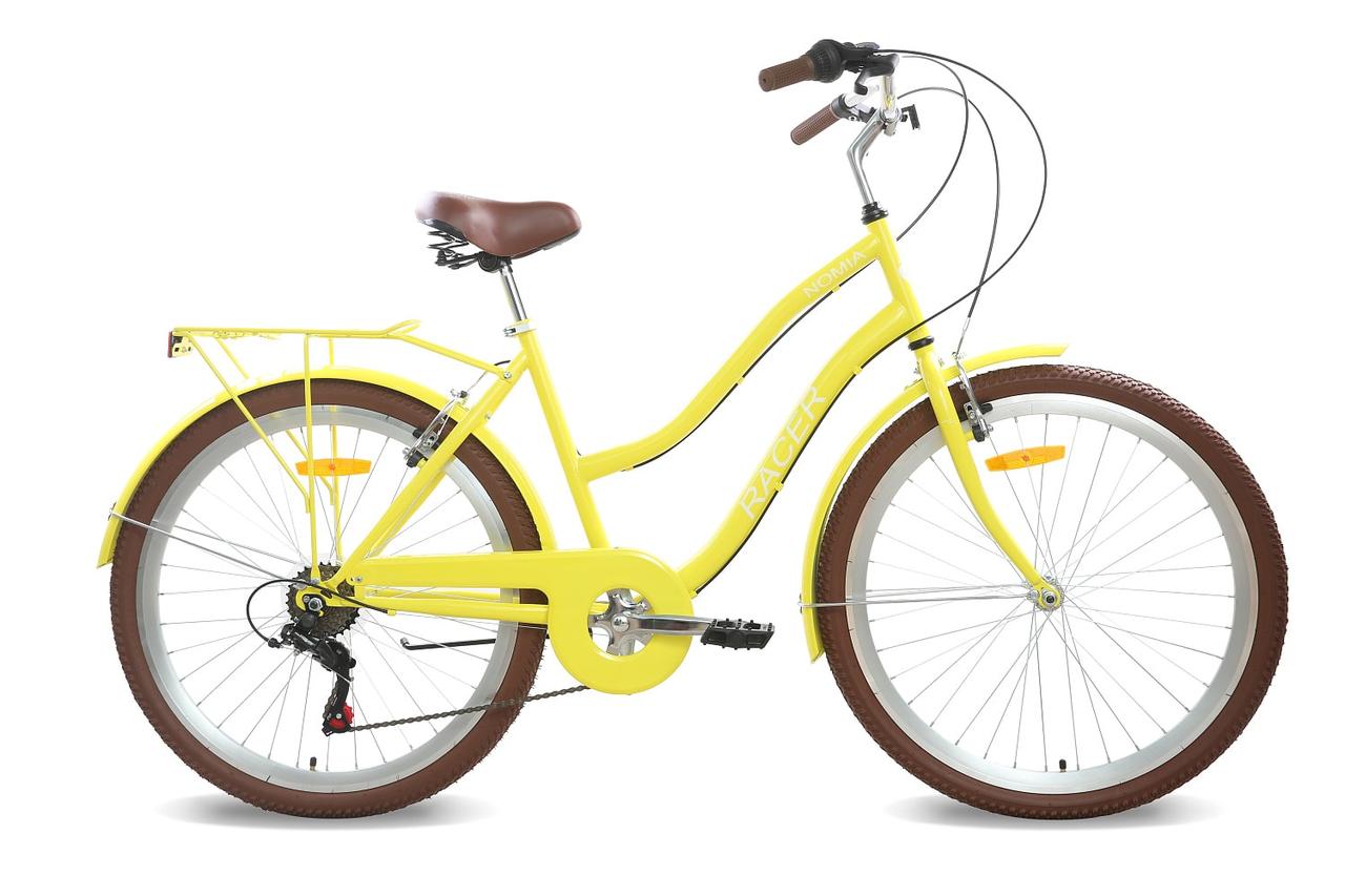 Велосипед Racer Nomia 26 р.18 2023 (желтый) - фото 1 - id-p220907863