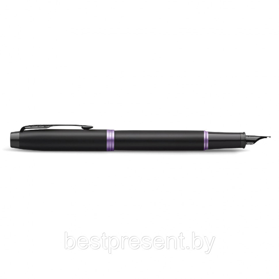 Ручка перьевая "IM Vibrant Rings F315 Amethyst Purple PVD" черный/фиолетовый - фото 3 - id-p221612661
