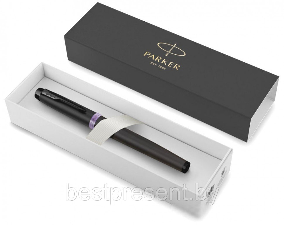Ручка перьевая "IM Vibrant Rings F315 Amethyst Purple PVD" черный/фиолетовый - фото 6 - id-p221612661