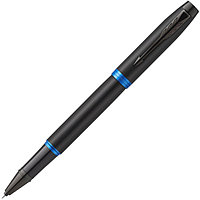 Ручка-роллер "IM Vibrant Rings T315 Marine Blue PVD" черный/синий