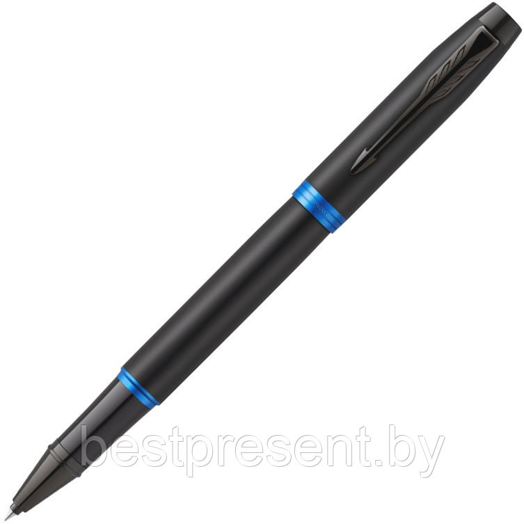 Ручка-роллер "IM Vibrant Rings T315 Marine Blue PVD" черный/синий - фото 1 - id-p221612663