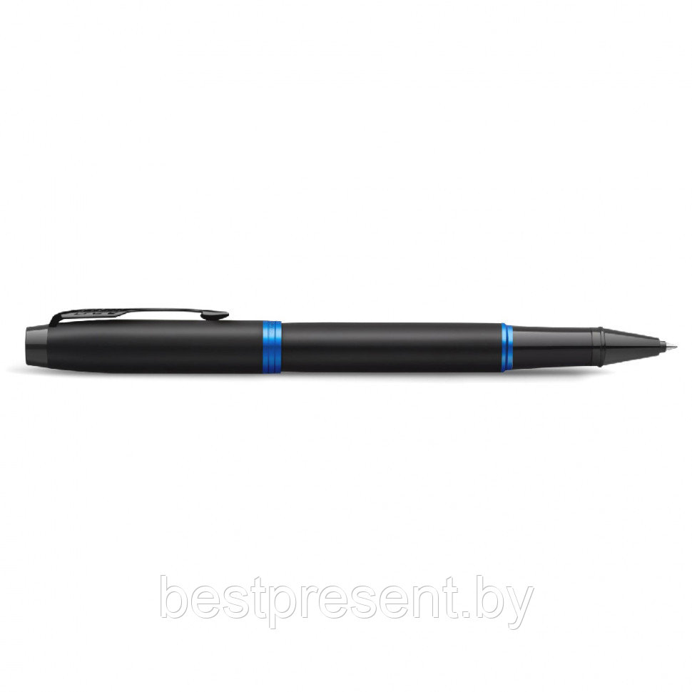Ручка-роллер "IM Vibrant Rings T315 Marine Blue PVD" черный/синий - фото 3 - id-p221612663