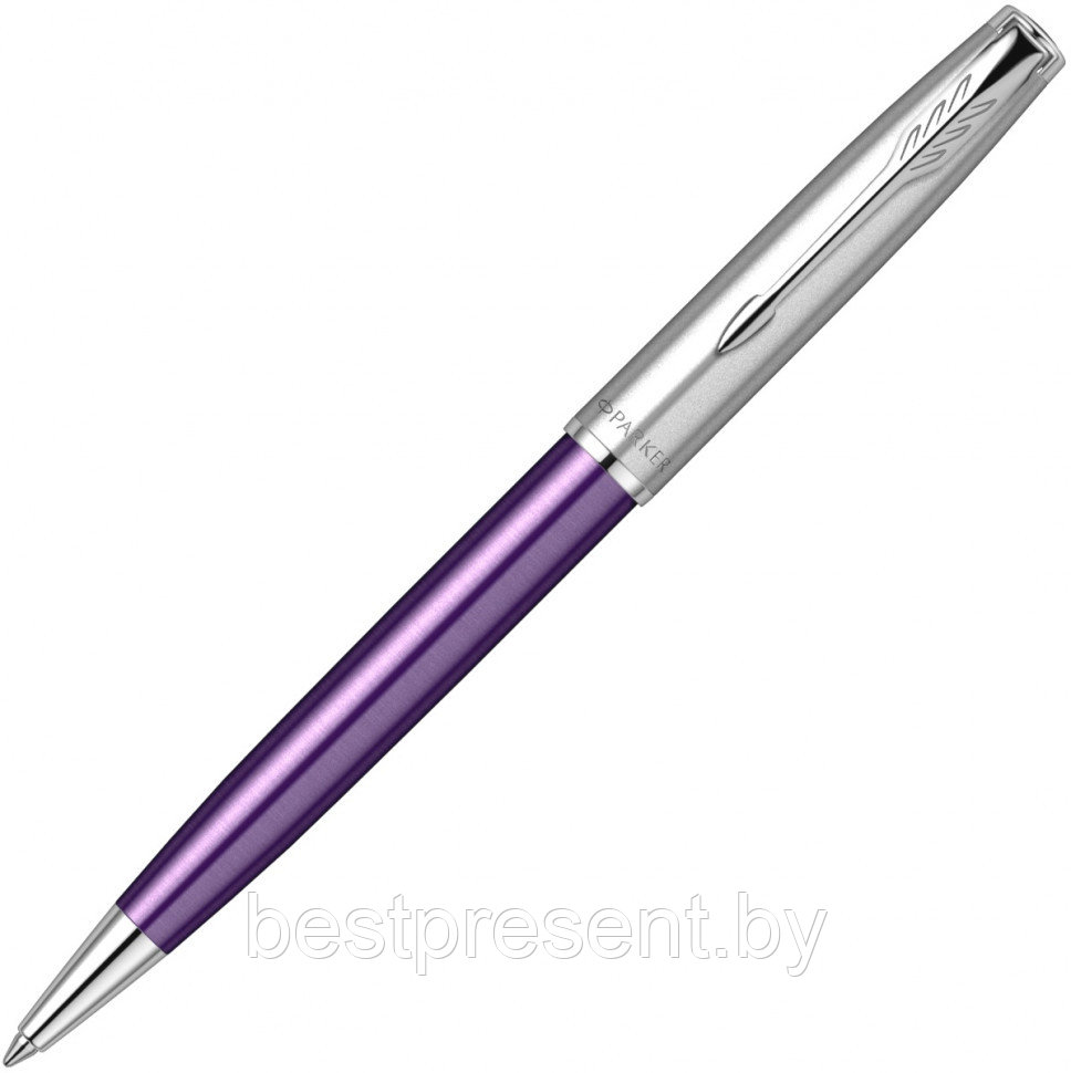 Ручка шариковая автоматическая "Sonnet Essential SB K545 LaqViolet CT" серебристый/фиолетовый - фото 1 - id-p221612664