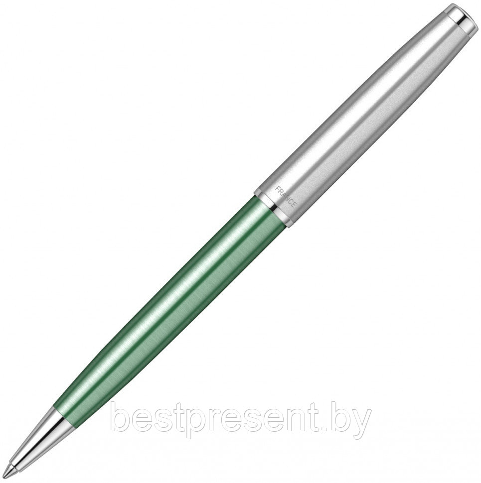Ручка шариковая автоматическая "Sonnet Essential SB K545 LaqGreen CT" серебристый/зеленый - фото 3 - id-p221612667