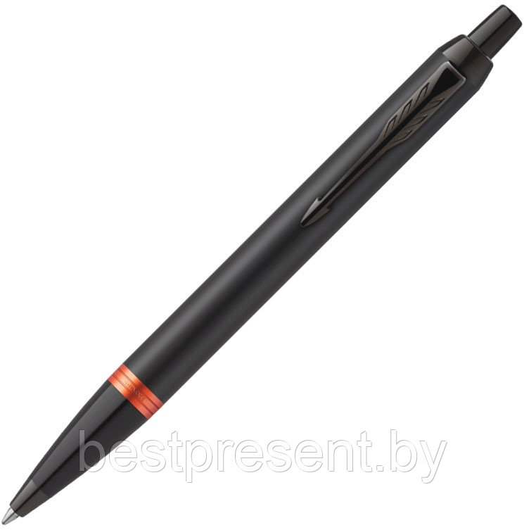 Ручка шариковая автоматическая "IM Vibrant Rings K315 Flame Orange PVD" черный/оранжевый - фото 1 - id-p221612668