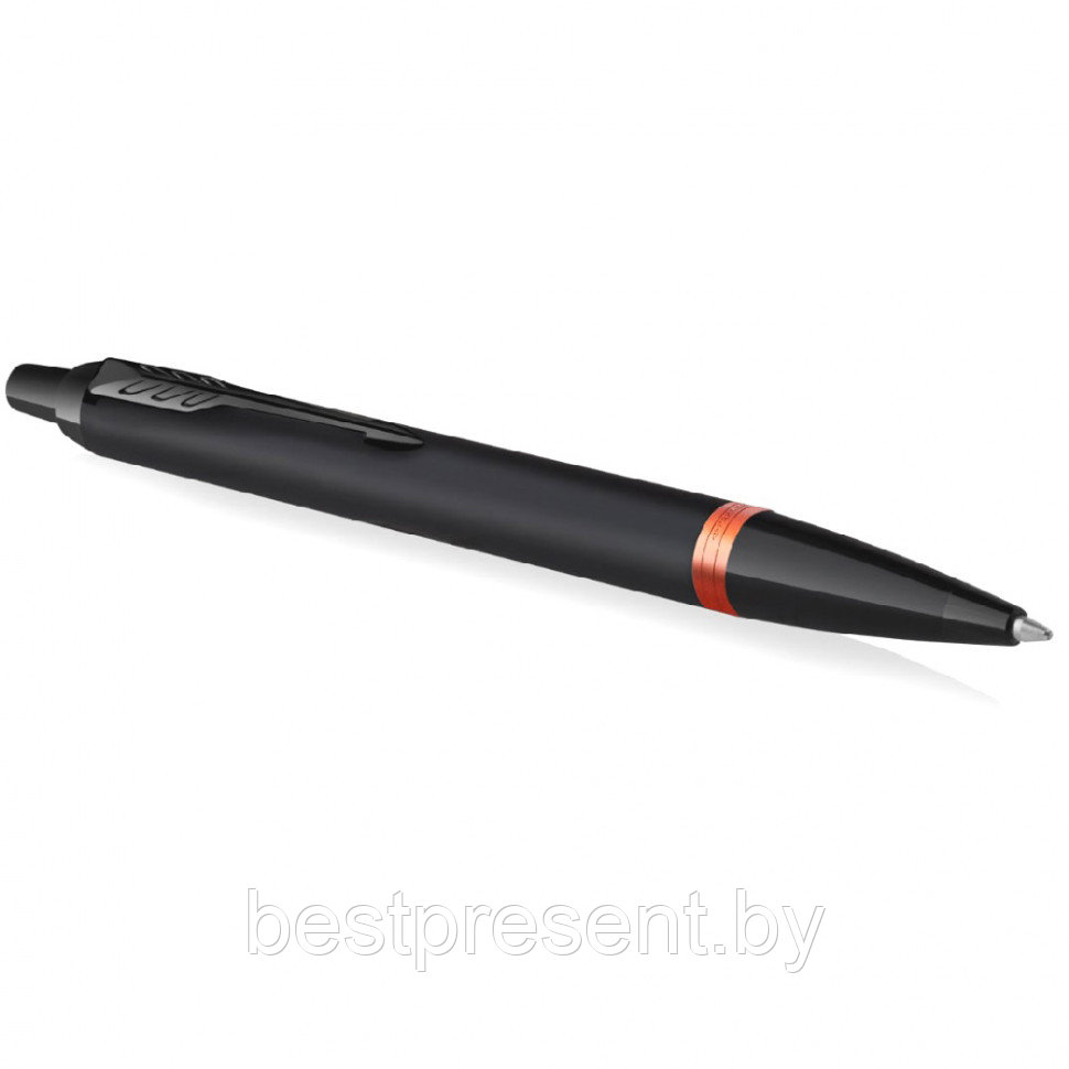 Ручка шариковая автоматическая "IM Vibrant Rings K315 Flame Orange PVD" черный/оранжевый - фото 2 - id-p221612668