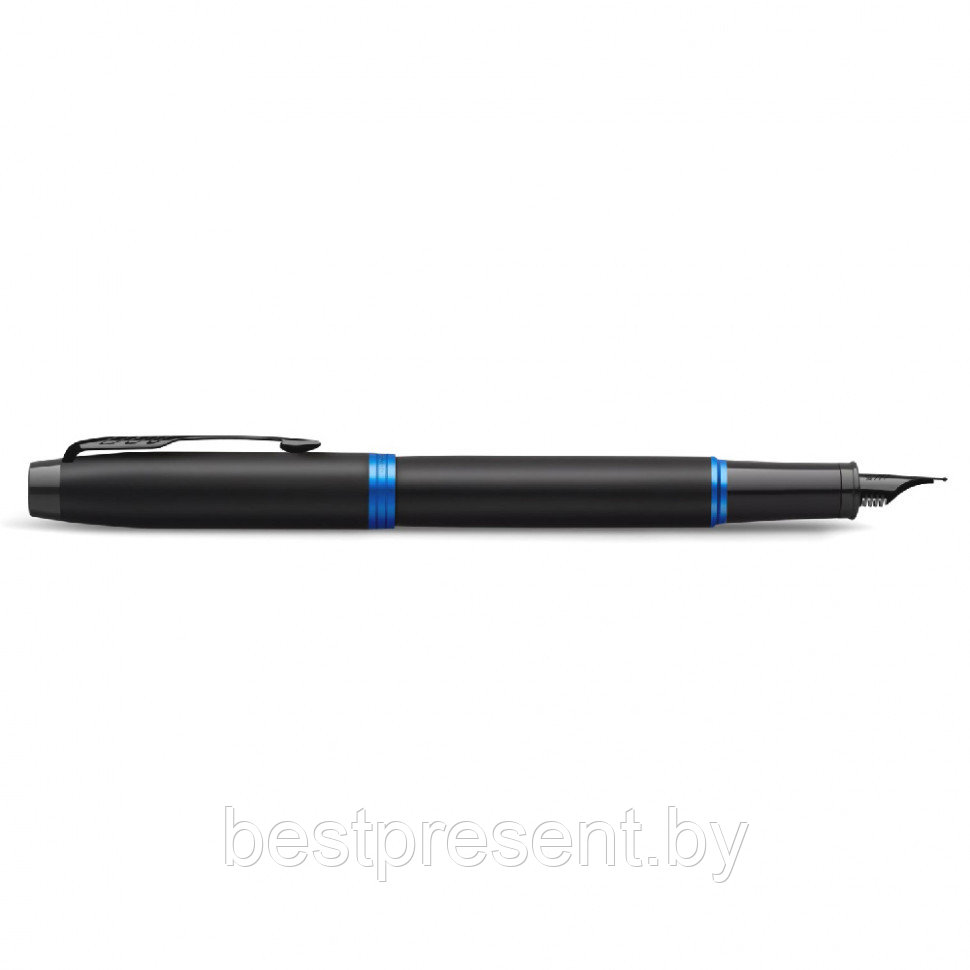 Ручка перьевая "IM Vibrant Rings F315 Marine Blue PVD" черный/синий - фото 3 - id-p221612671
