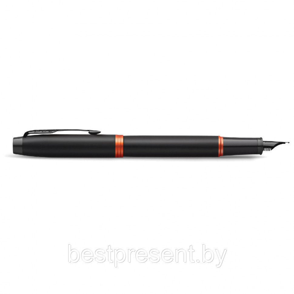 Ручка перьевая "IM Vibrant Rings F315 Amethyst Purple PVD" черный/оранжевый - фото 3 - id-p221612672