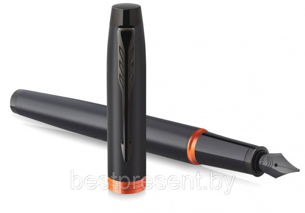 Ручка перьевая "IM Vibrant Rings F315 Amethyst Purple PVD" черный/оранжевый - фото 4 - id-p221612672