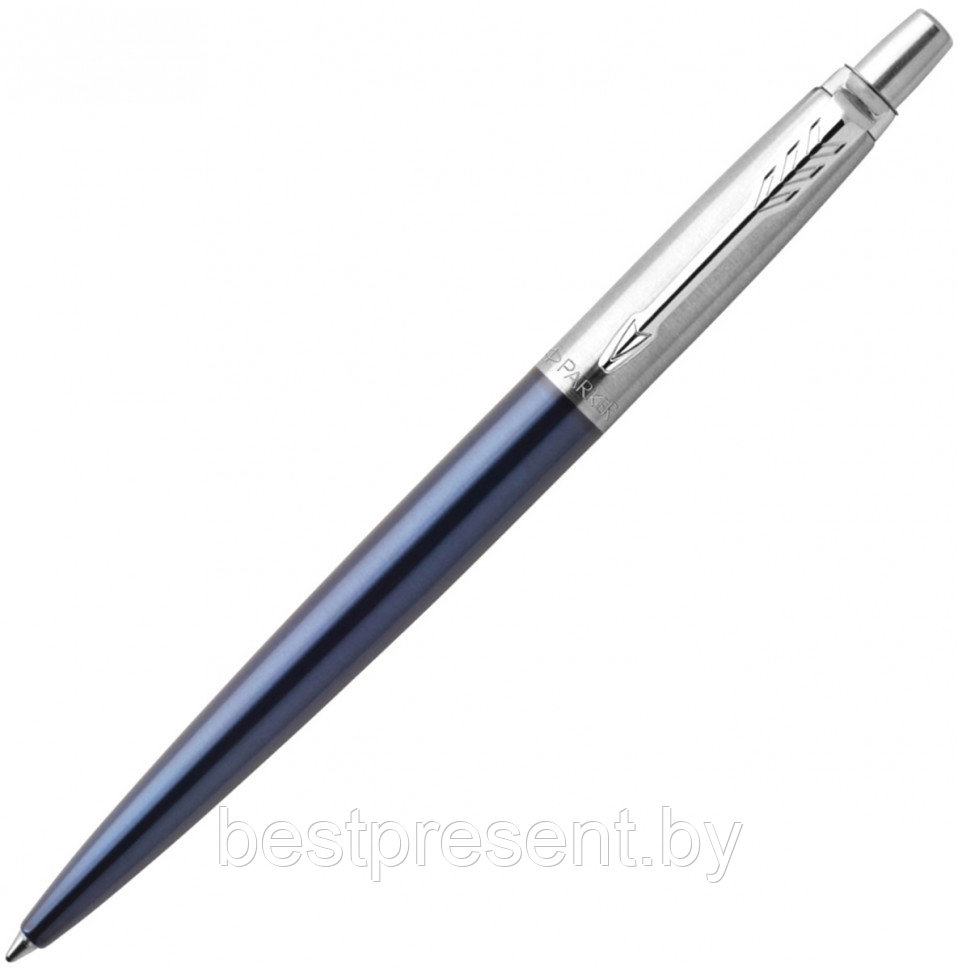 Ручка шариковая автоматическая "Parker Jotter Royal Blue CT" синий/серебристый - фото 1 - id-p221612675