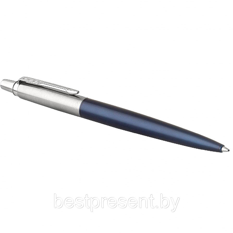 Ручка шариковая автоматическая "Parker Jotter Royal Blue CT" синий/серебристый - фото 2 - id-p221612675