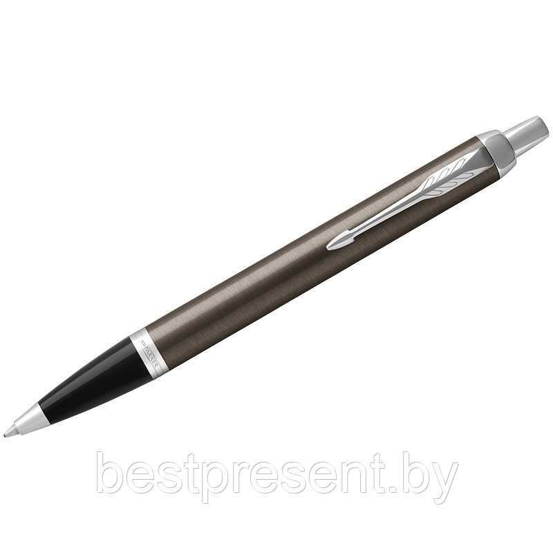 Ручка шариковая автоматическая "IM Dark Espresso CT" серо-коричневый/серебристый - фото 1 - id-p221612676