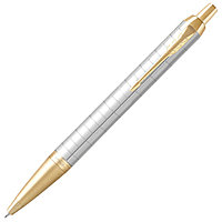 Ручка шариковая автоматическая "IM Premium Pearl GT" серебристый/золотистый