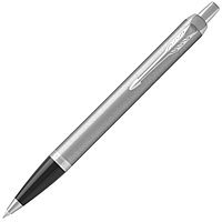 Ручка шариковая автоматическая "IM Essential Brushed Metal CT" серебристый/черный