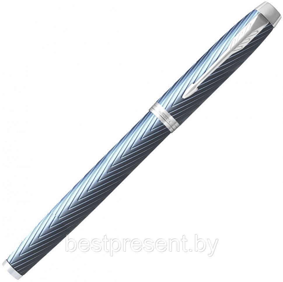 Ручка роллер "IM Premium Blue Grey CT" синий/серый - фото 2 - id-p221612718