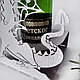 Металлическая подставка для бутылки "Дракон" (Антик медь на белом), фото 3