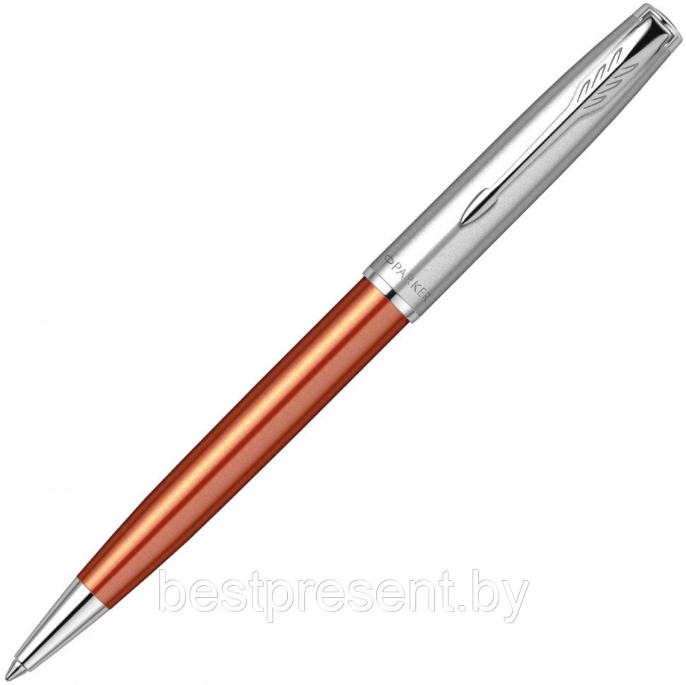 Ручка шариковая автоматическая "Sonnet Essential SB K545 LaqOrange CT" серебристый/оранжевый - фото 1 - id-p221612734
