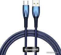 Кабель Baseus Glimmer Series Fast Charging Data Cable USB Type-A - Type-C 100W CADH000403 (1 м, синий)