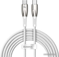 Кабель Baseus Glimmer Series Fast Charging Data Cable USB Type-C - Type-C 100W CADH000802 (2 м, белый)