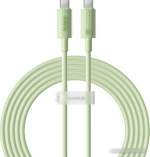 Кабель Baseus Habitat Series Fast Charging Cable 100W USB Type-C - USB Type-C (2 м, зеленый) - фото 1 - id-p221613088