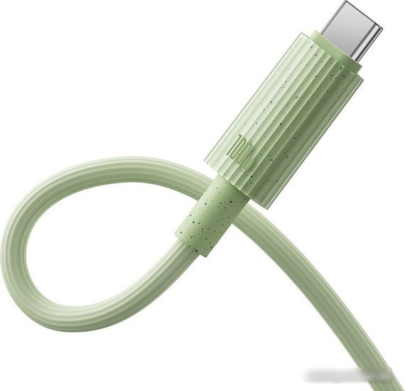 Кабель Baseus Habitat Series Fast Charging Cable 100W USB Type-C - USB Type-C (2 м, зеленый) - фото 2 - id-p221613088