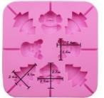 Форма силиконовая для льда и шоколада "Новый год",  8 ячеек