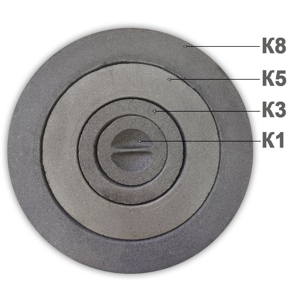 Конфорка в сборе К8, К5, К3, К1 (кольца чугунные для печных плит) - фото 2 - id-p221628112