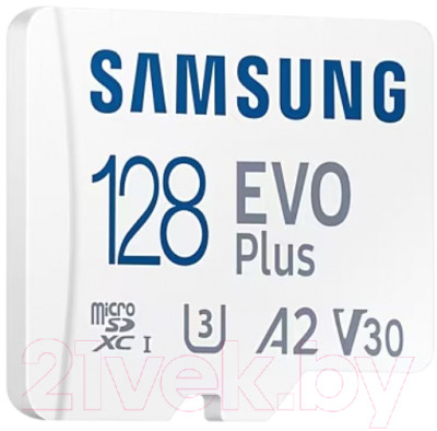 Карта памяти Samsung microSDXC EVO Plus Class10 UHS-I U3 (MB-MC128KA/EU) - фото 3 - id-p221609668