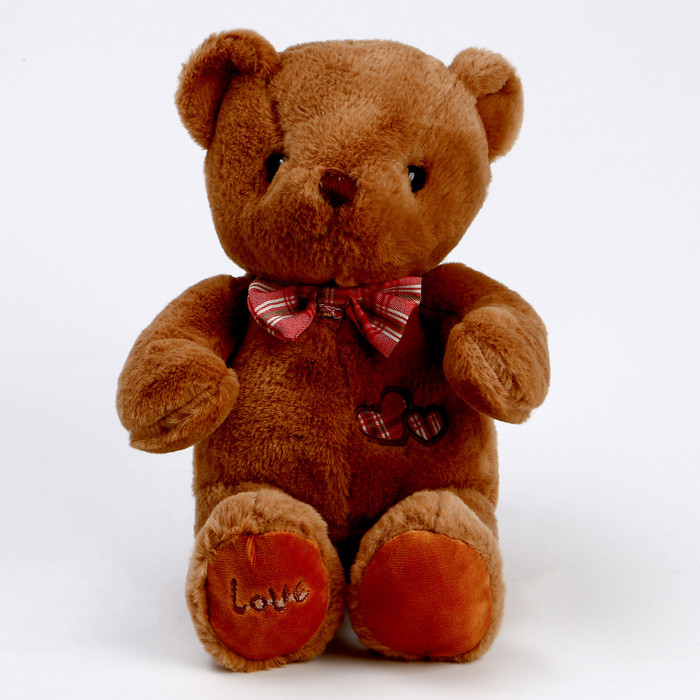 Мягкая игрушка "Медведь" с бантом и сердцем, 39 см - фото 1 - id-p221635151