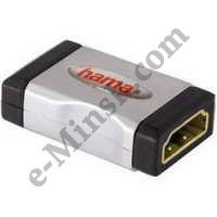 Переходник Hama 00122231 HDMI(f)-HDMI(f) High Speed 3зв серый/черный (H-122231), КНР