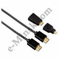 Набор кабелей Hama High Speed HDMI(m)-HDMI(m) 1.5m 2 HDMI адаптера, позолоченные контакты (H-122227), КНР