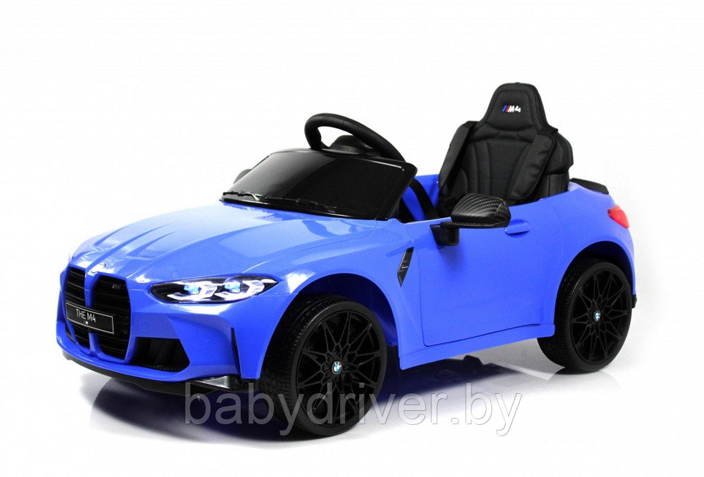 Детский электромобиль RiverToys BMW M4 A004AA (синий) Лицензионная