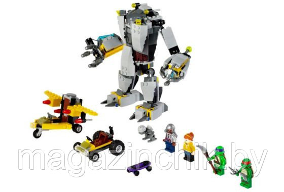 Конструктор Bela NINJA TURTLES 10209 Нападение робота Бакстера 404 дет., аналог Лего Lego 79105 - фото 2 - id-p31888663