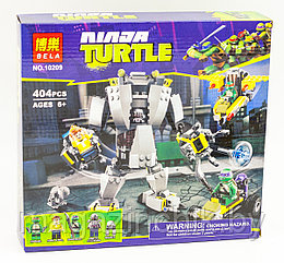 Конструктор Bela NINJA TURTLES 10209 Нападение робота Бакстера 404 дет., аналог Лего Lego 79105