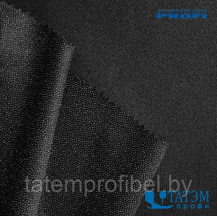 Дублерин Profi 8550, 45 г/м кв, тканый клеевой, 100% п/э, шир. 150 см, черный - фото 2 - id-p221661957