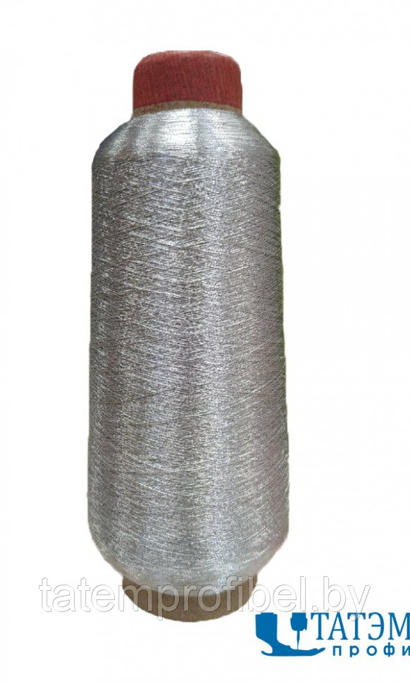 Нитки вышивальные металлизир. 150D, 5000 ярд, цв. 3046, серебро, КНР