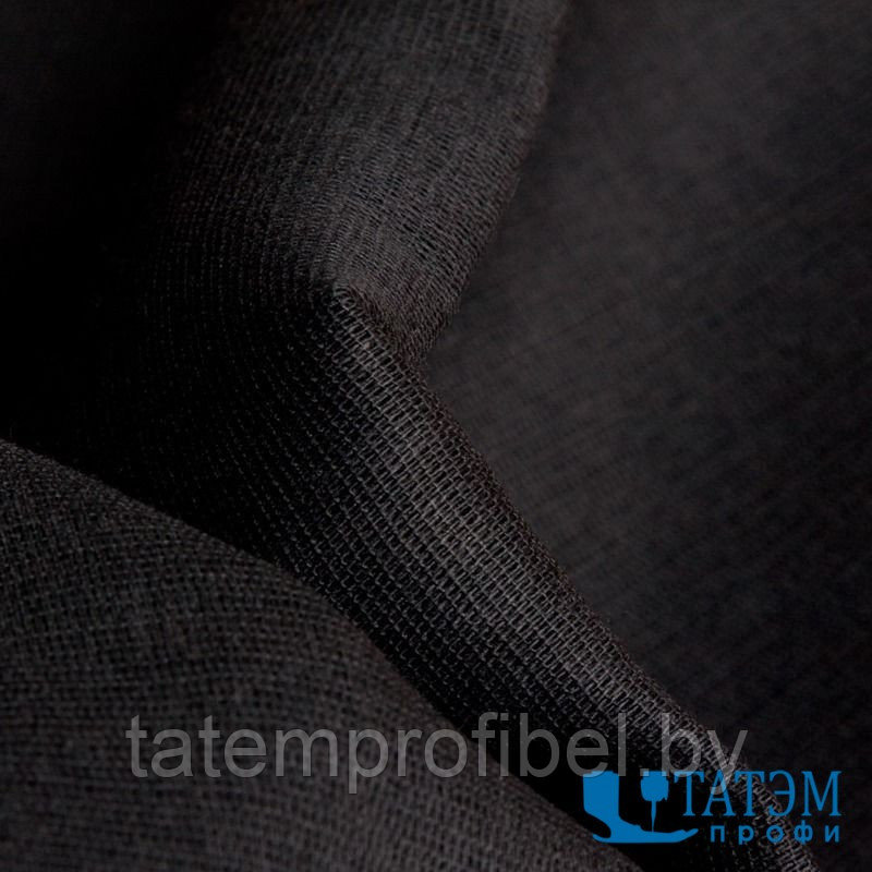 Бязь гладкокрашеная, черная, шир. 150 см, 142 г/м2 (ГОСТ-29298-2005) рулон 100 м - фото 1 - id-p221662965