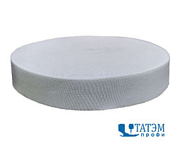 Резинка 40 мм тканая, рулон 40 м, белая