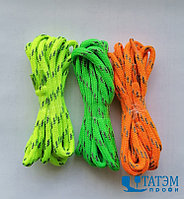 Шнурки обувные c СВ полосой (зеленые, оранжевые, салатовые) 100 см