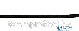 Шнур 8 мм х/б (100 м) черный круглый