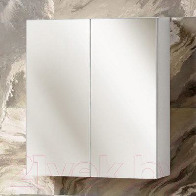 Шкаф с зеркалом для ванной Акваль Виза / ВИЗА.04.60.00.N - фото 2 - id-p221660145