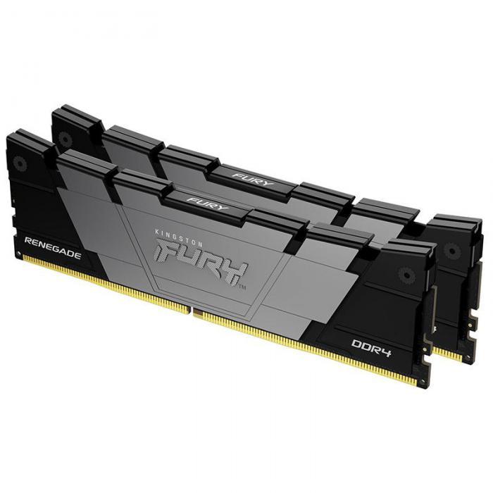 Модуль памяти Kingston Fury Renegade Black XMP DDR4 DIMM 4600MHz PC4-36800 CL19 - 16Gb (2х8Gb) - фото 1 - id-p221664038