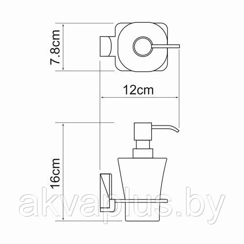 Дозатор для жидкого мыла Wasserkraft Leine K-5099 - фото 3 - id-p49455448